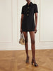 Wool-crepe mini dress
