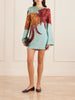 Supremes printed silk-twill mini dress