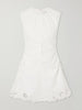 Klara ruched broderie anglaise cotton mini dress