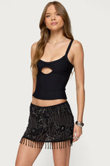Karin Cut Out Ribbed Tank Top