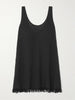 Tillie fringed cotton-gauze mini dress