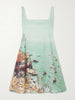 Brio printed cotton-blend poplin mini dress