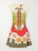 Lela printed ruched mini dress