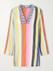 Raey striped cotton-blend mini dress