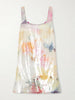 Dahlia floral-print sequined mesh mini dress