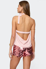 Rivere Split Front Halter Top