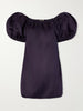 Gathered cotton mini dress