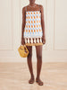 Valencia printed fringed linen mini dress