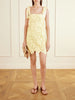 Marigold cotton-lace mini dress