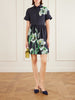 Floral-print cotton-blend poplin mini dress