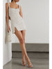 Embellished stretch-tulle mini dress