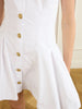Halterneck cotton-poplin mini dress
