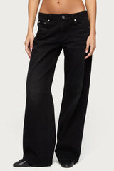 Raelynn Washed Low Rise Baggy Jeans