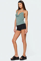 Rhia Cowl Neck Halter Top