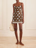 Lucca printed linen mini dress