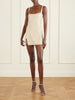 Pamela crystal-embellished beaded tulle mini dress