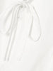 Pintucked tie-detailed organic cotton mini dress