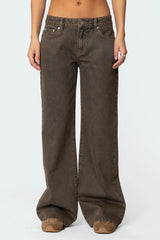 Zahra Mud Wash Low Rise Baggy Jeans