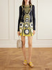 Slinky printed jersey mini dress
