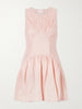 Medea gathered linen-blend mini dress