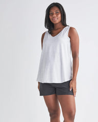 Maternity/Nursing Bamboo Swing Tank in Grey Marl